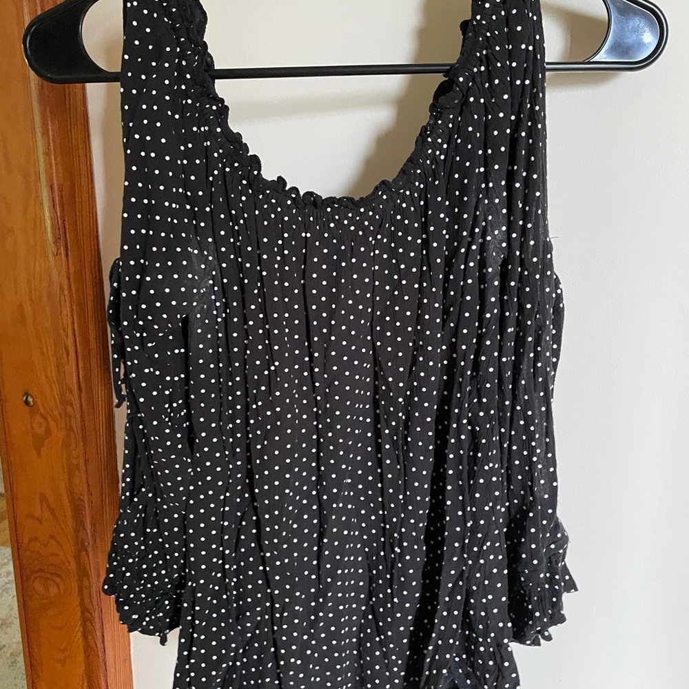Black Polka Dot Blouse